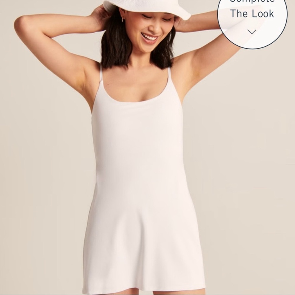 Abercrombie & Fitch Cream Lightweight Slip Dress